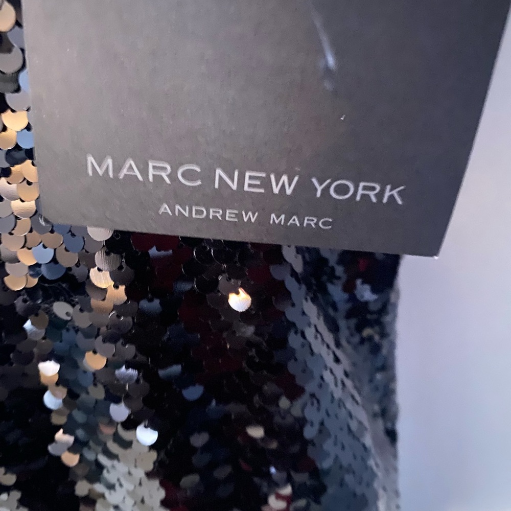 Marc New York Black and Silver Sequin Dress